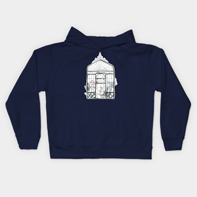 Victorean Greenhouse Kids Hoodie by Cati Daehnhardt